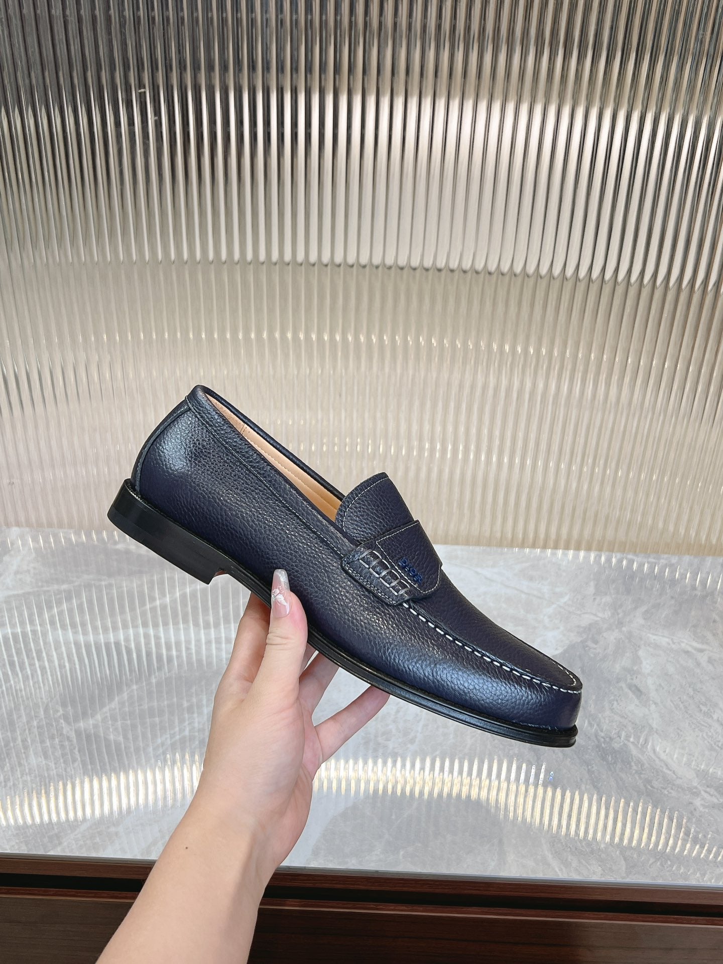 Dior Granville Men’s Loafers – Premium Brown Grained Leather | Sizes 38–46*