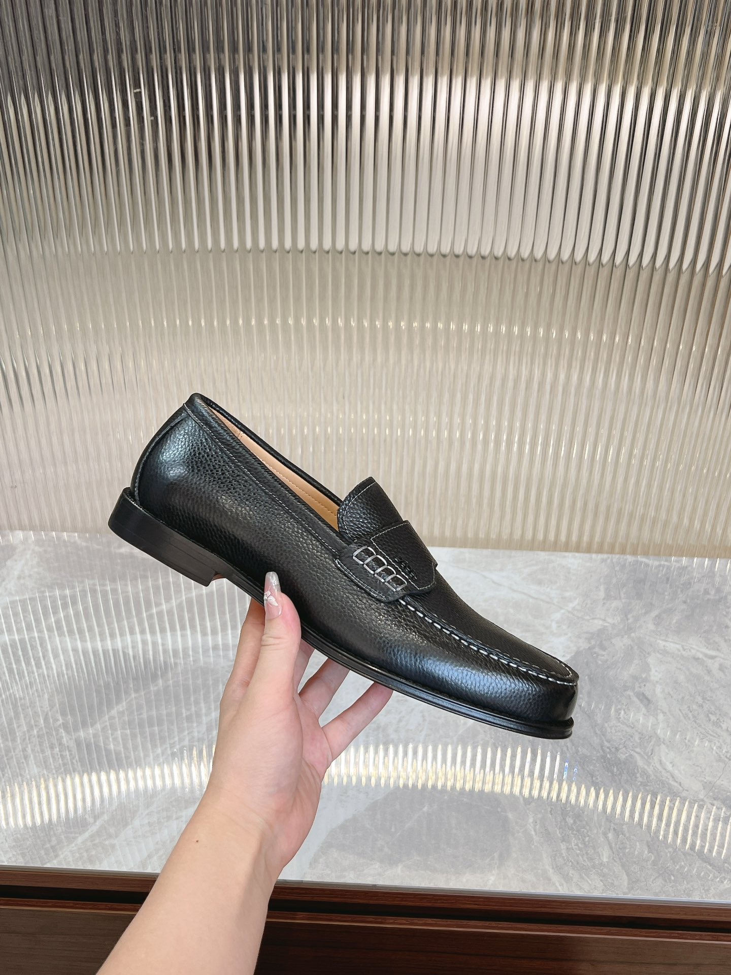 Dior Granville Men’s Loafers – Premium Brown Grained Leather | Sizes 38–46*