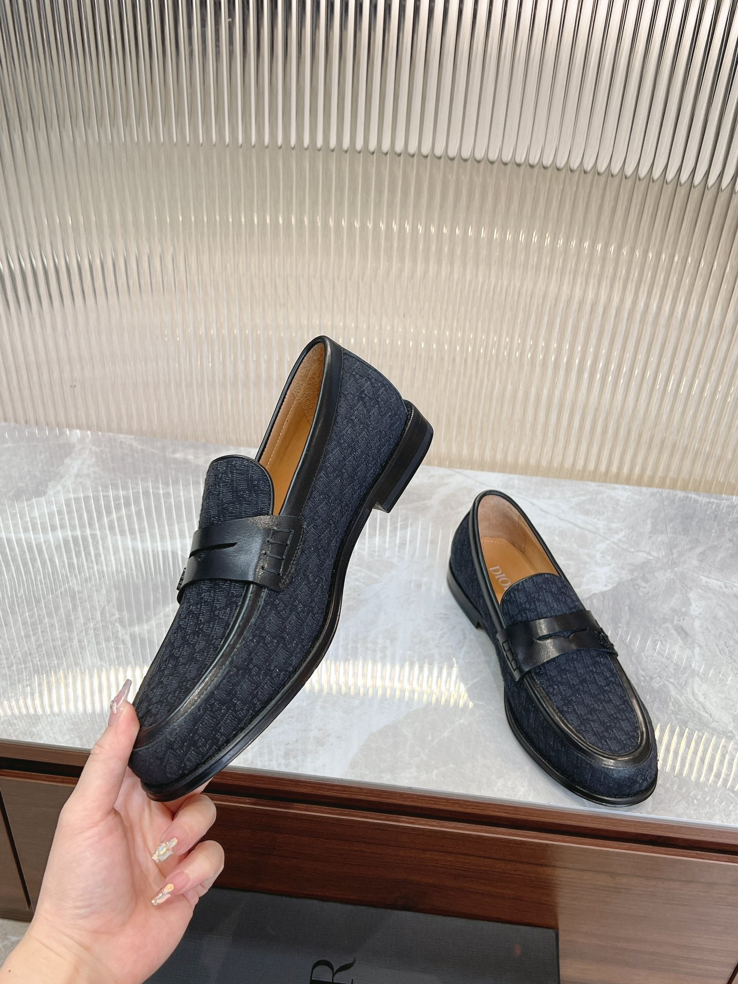 Dior Granville Men’s Loafers – Premium Brown Grained Leather | Sizes 38–46*