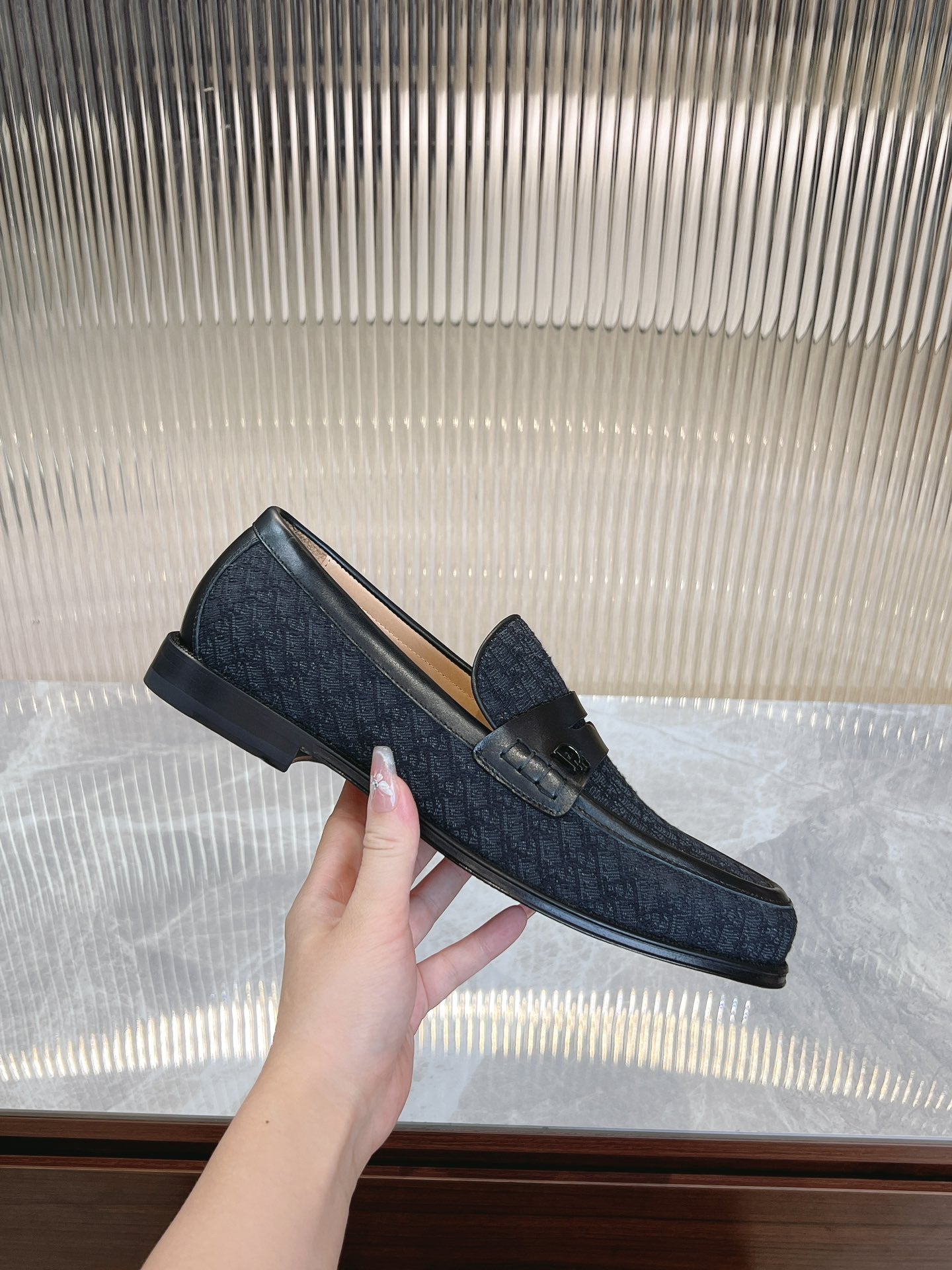 Dior Granville Men’s Loafers – Premium Brown Grained Leather | Sizes 38–46*