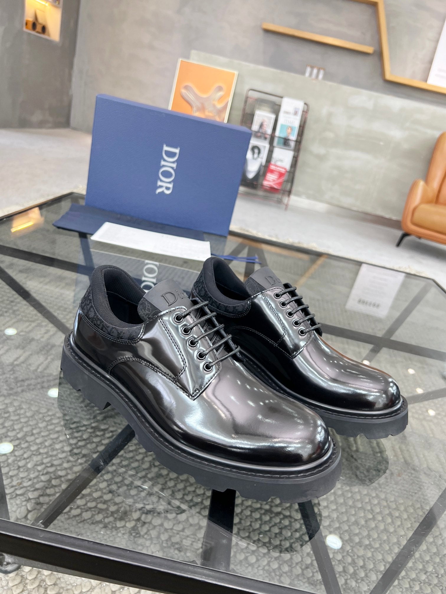 Dior Premium Men’s Slip-On Leather Shoes – Italian Cowhide | Sizes 38–45