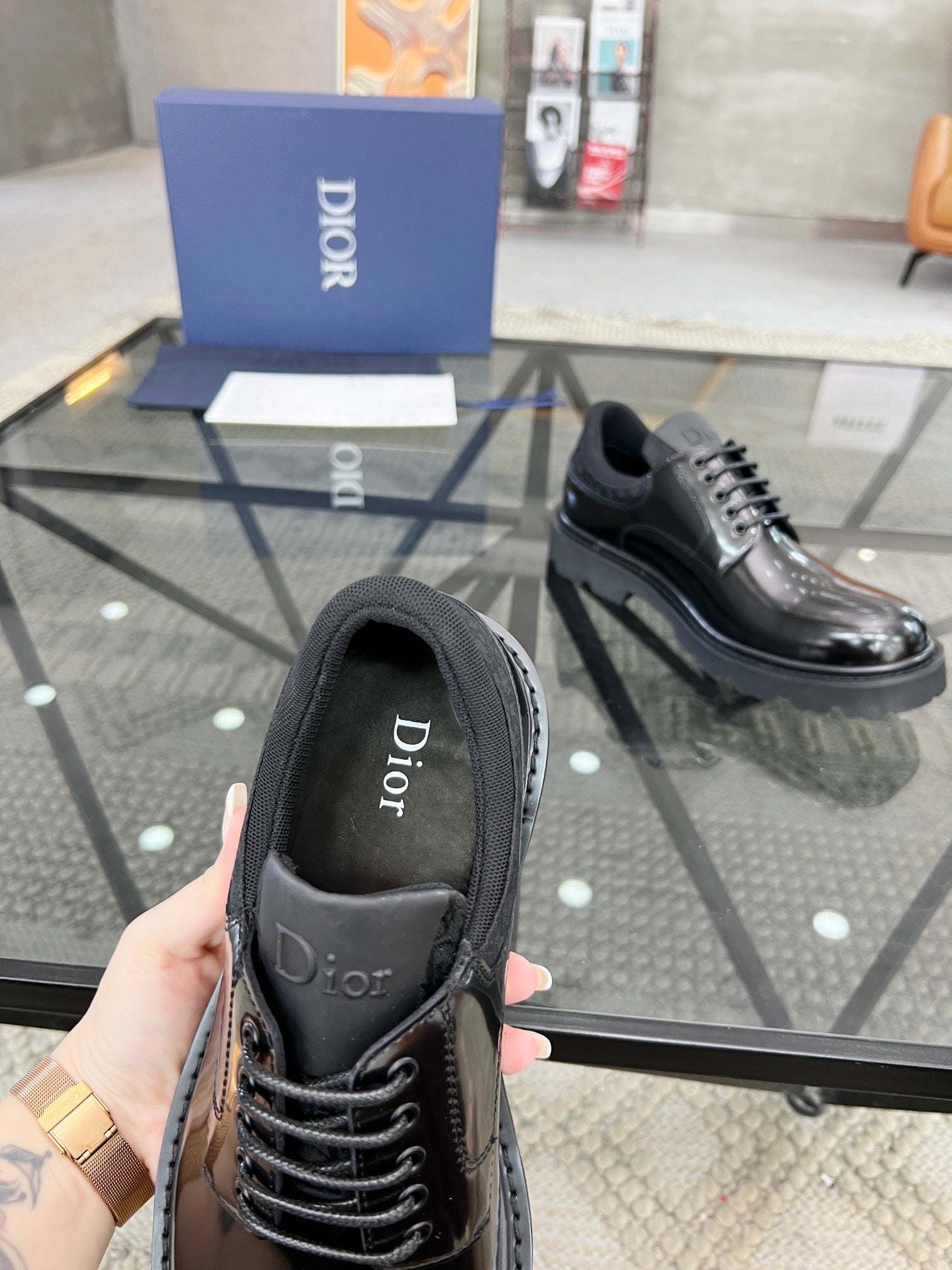 Dior Premium Men’s Slip-On Leather Shoes – Italian Cowhide | Sizes 38–45