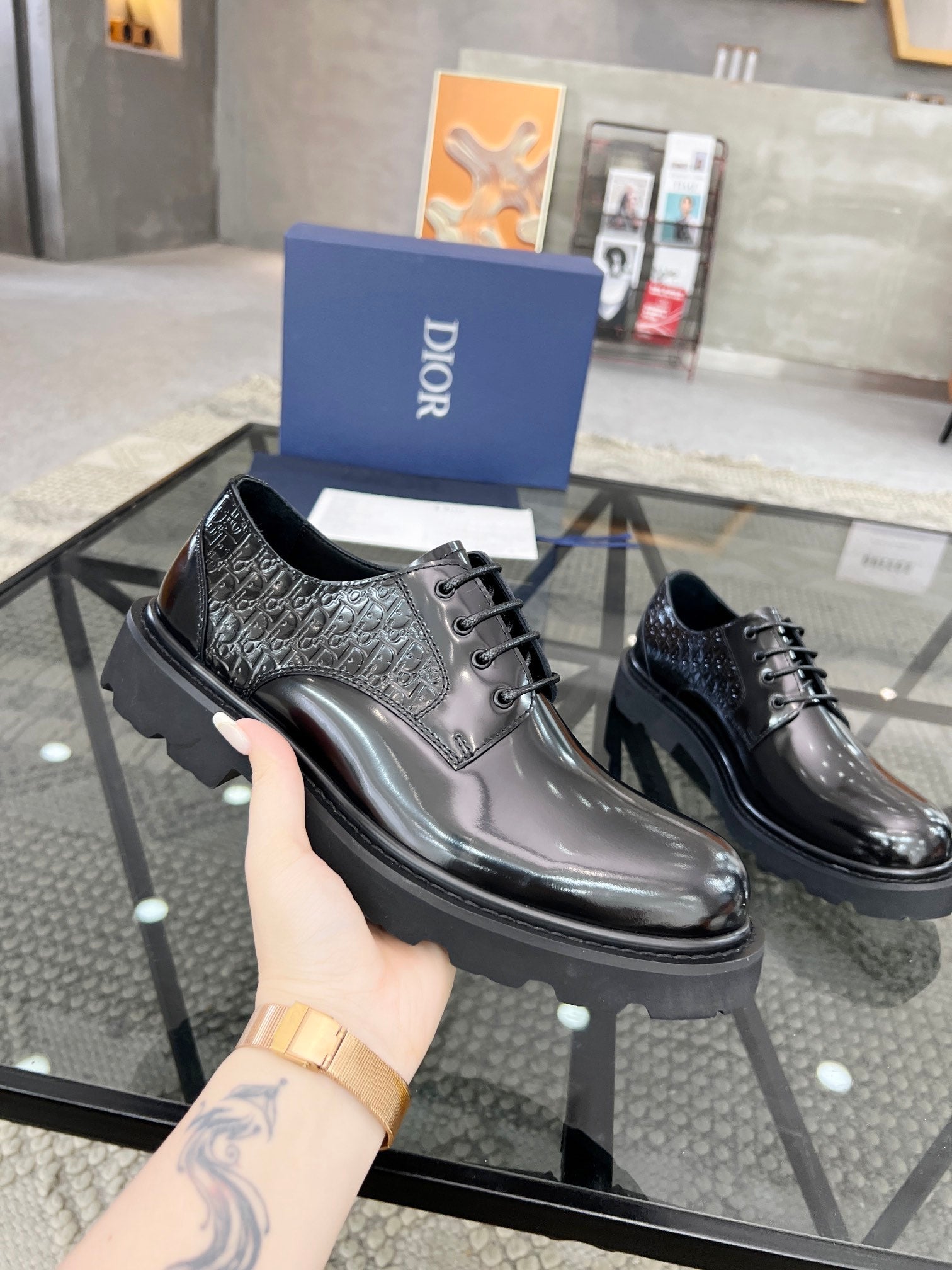 Dior Premium Men’s Slip-On Leather Shoes – Italian Cowhide | Sizes 38–45