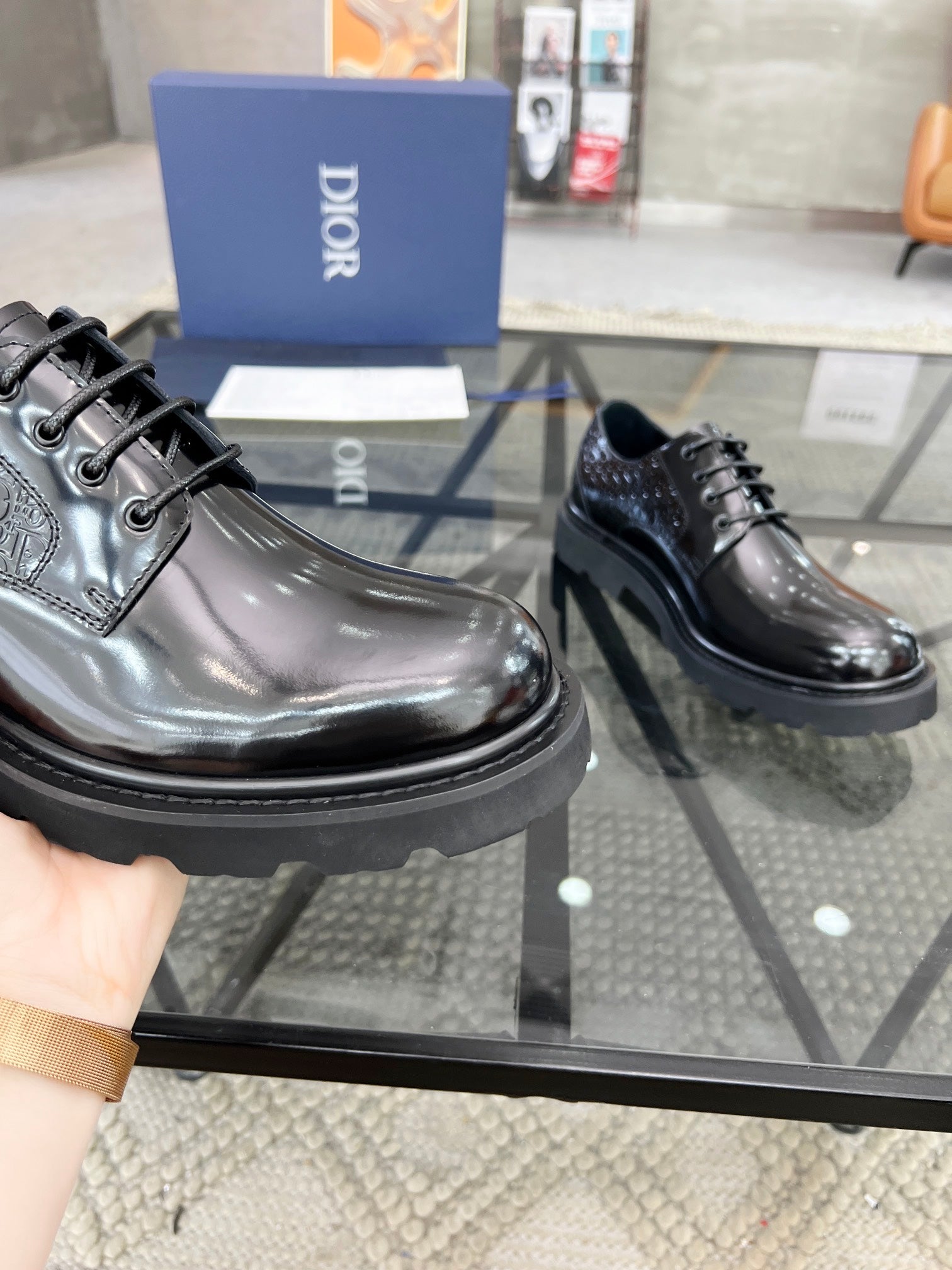 Dior Premium Men’s Slip-On Leather Shoes – Italian Cowhide | Sizes 38–45