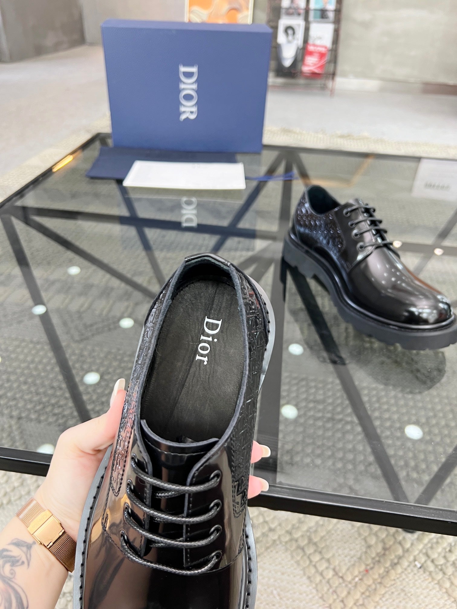 Dior Premium Men’s Slip-On Leather Shoes – Italian Cowhide | Sizes 38–45
