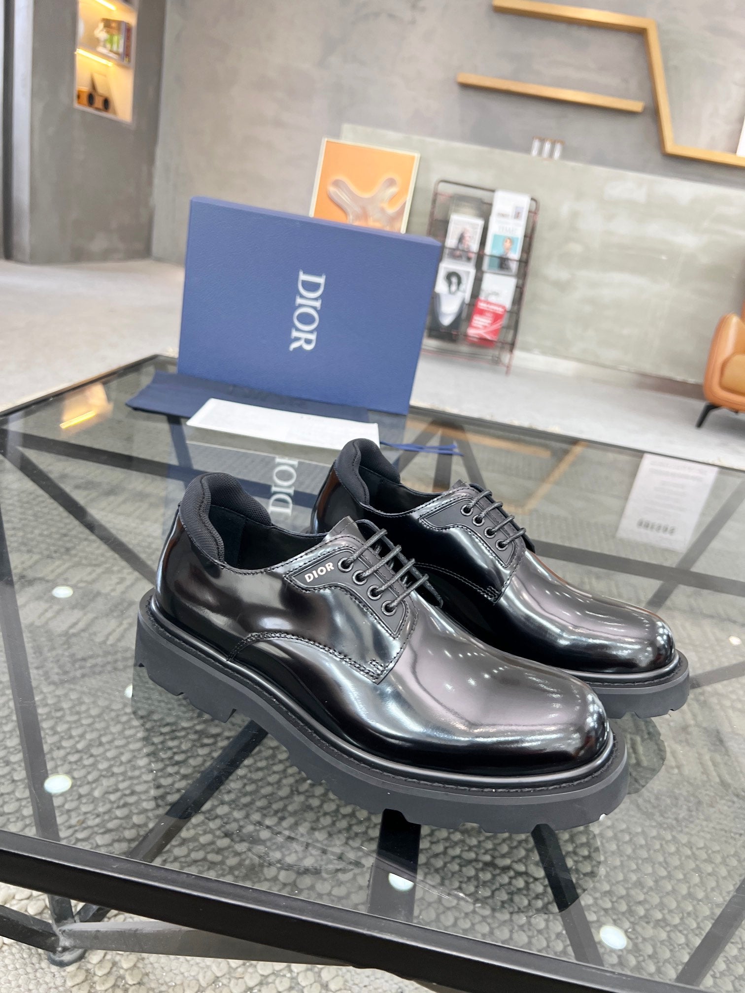 Dior Premium Men’s Slip-On Leather Shoes – Italian Cowhide | Sizes 38–45