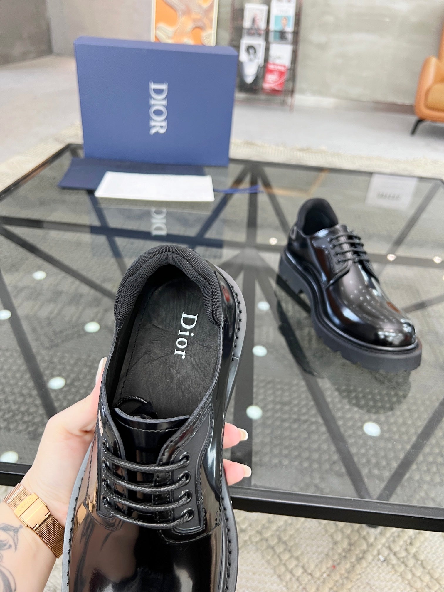 Dior Premium Men’s Slip-On Leather Shoes – Italian Cowhide | Sizes 38–45