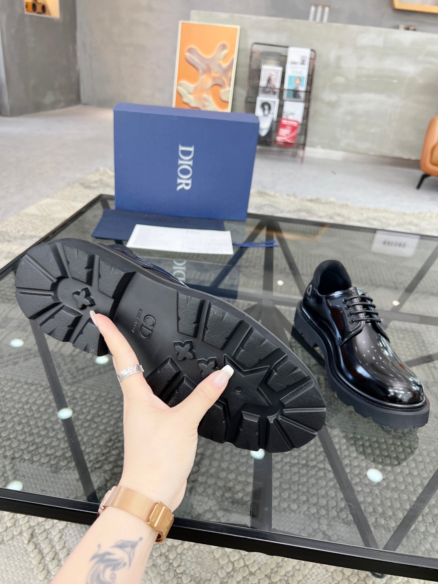 Dior Premium Men’s Slip-On Leather Shoes – Italian Cowhide | Sizes 38–45