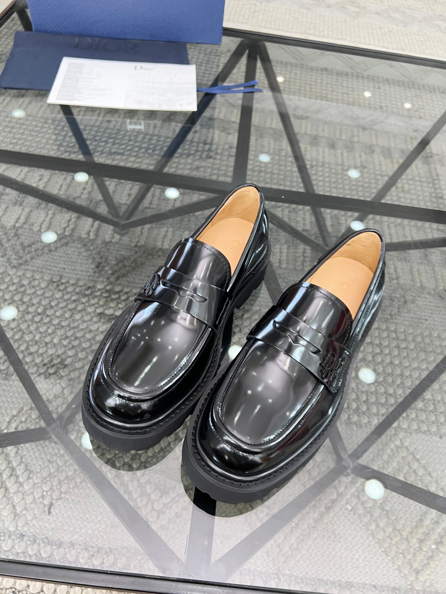Dior Premium Men’s Slip-On Leather Shoes – Italian Cowhide | Sizes 38–45