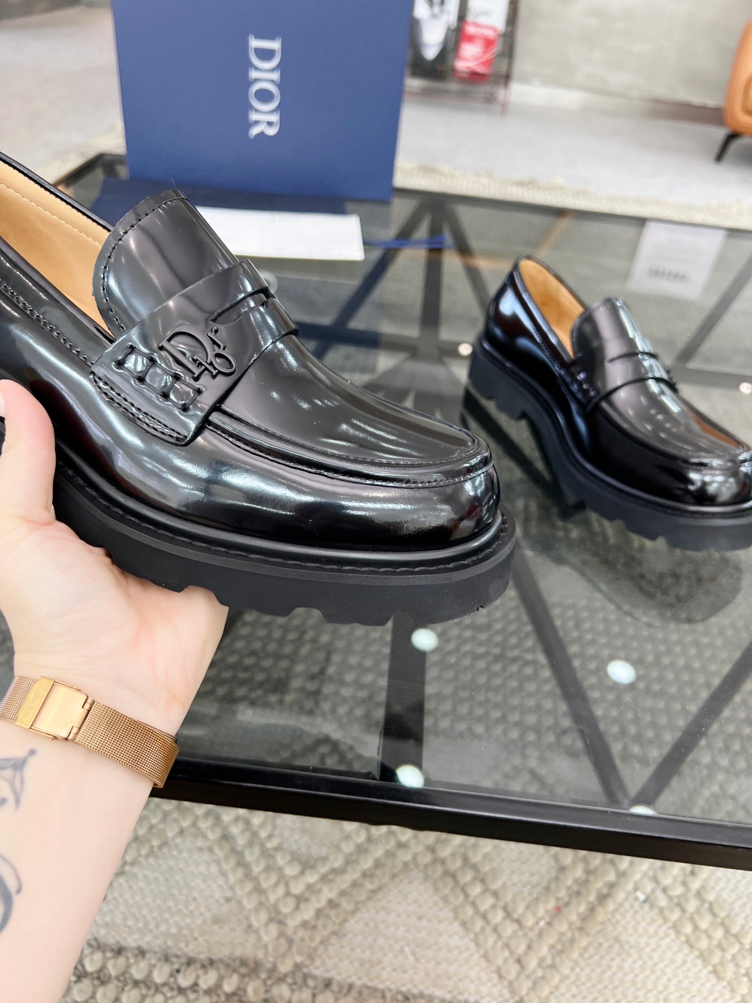 Dior Premium Men’s Slip-On Leather Shoes – Italian Cowhide | Sizes 38–45