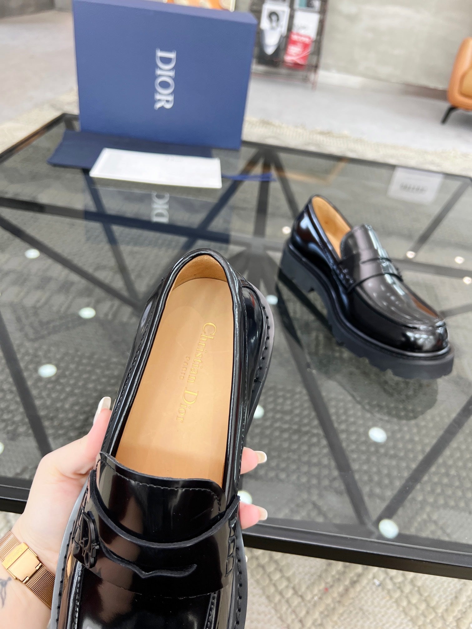 Dior Premium Men’s Slip-On Leather Shoes – Italian Cowhide | Sizes 38–45