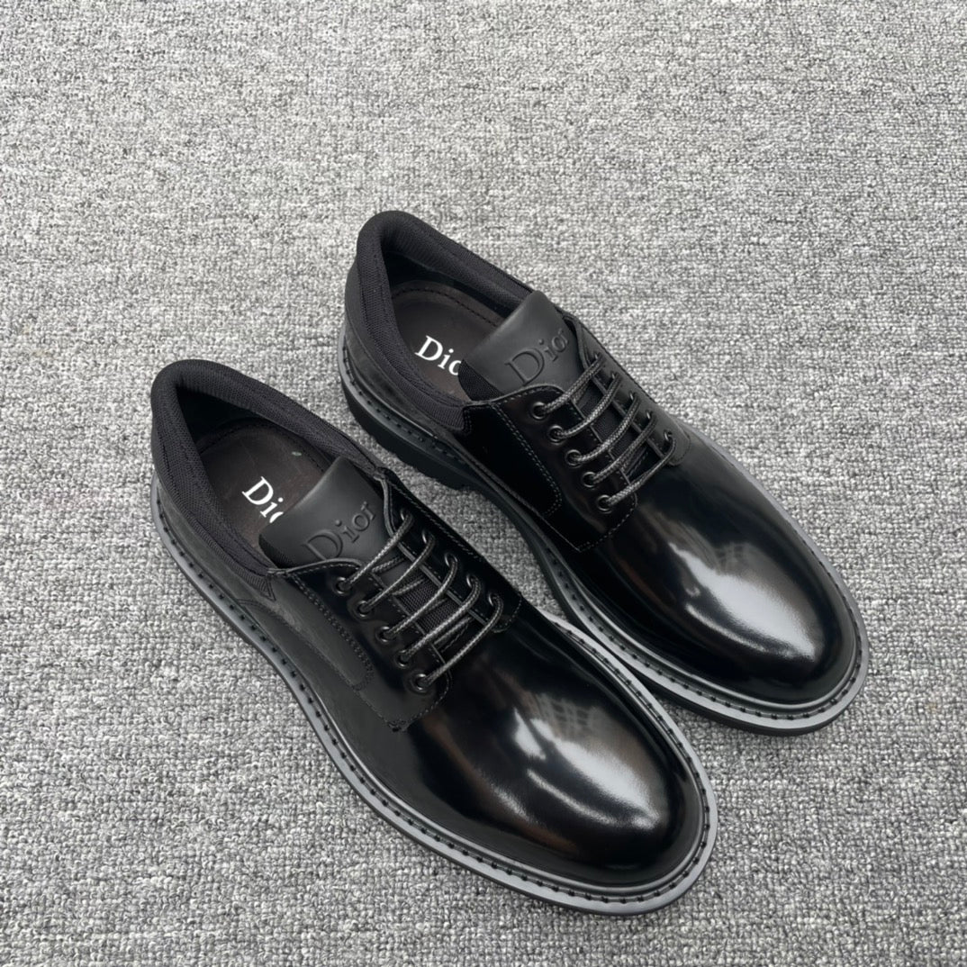 Dior Men’s Shoes – EXPLORER Derby | Premium Black Leather | Sizes 38–44