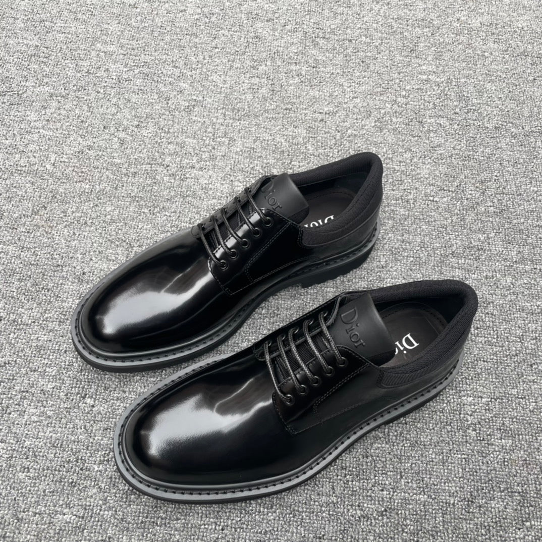Dior Men’s Shoes – EXPLORER Derby | Premium Black Leather | Sizes 38–44