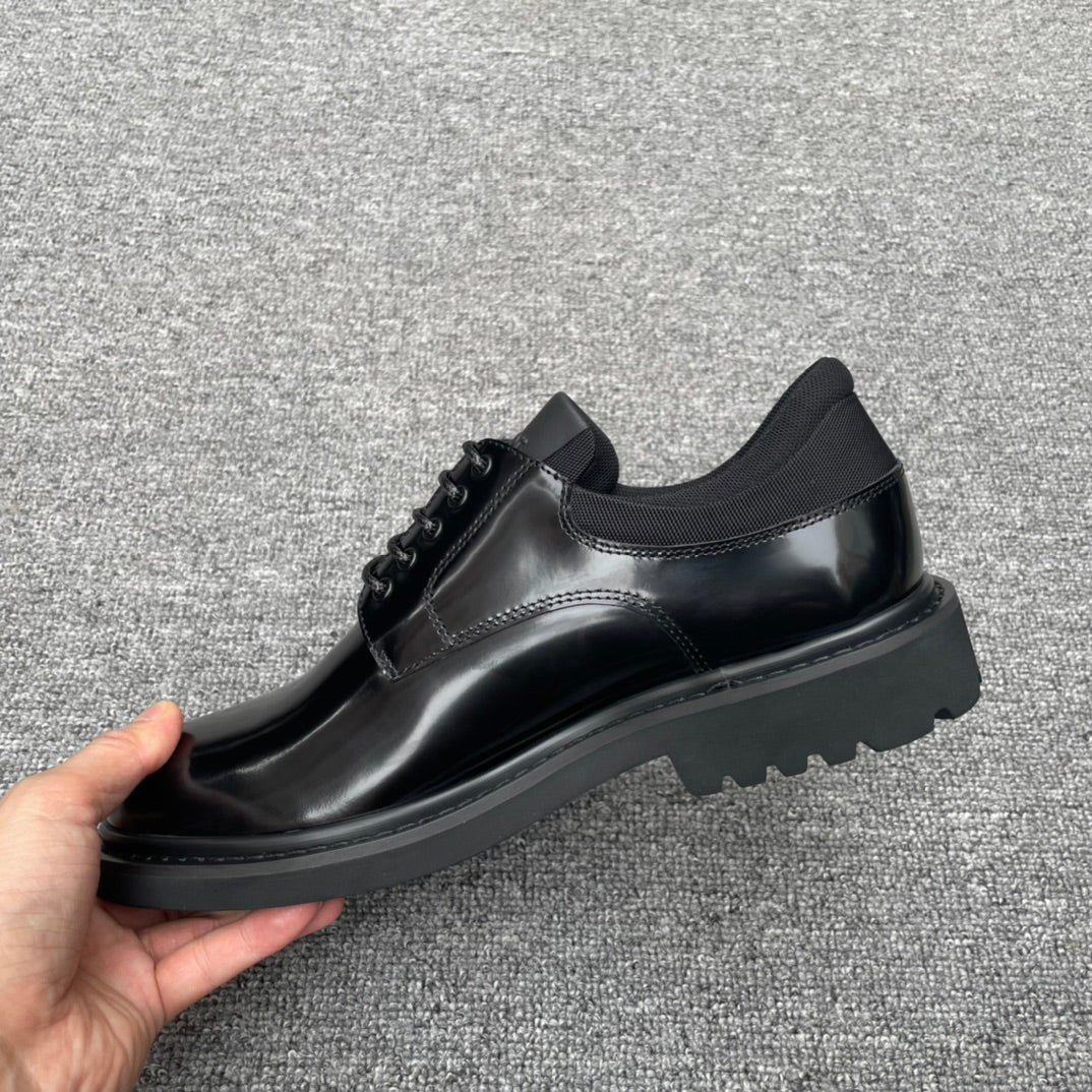 Dior Men’s Shoes – EXPLORER Derby | Premium Black Leather | Sizes 38–44