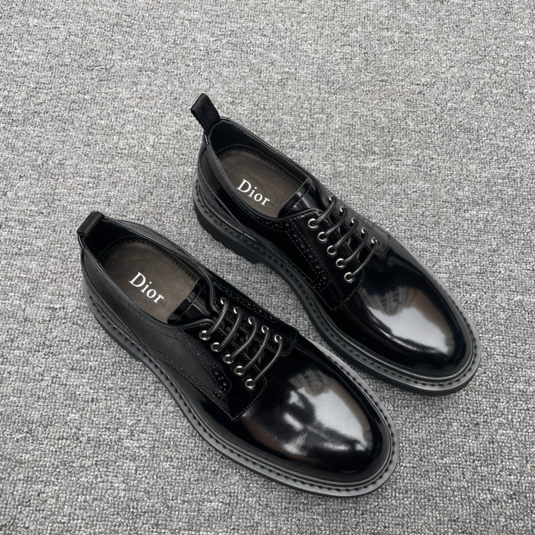 Dior Men’s Shoes – EXPLORER Derby | Premium Black Leather | Sizes 38–44