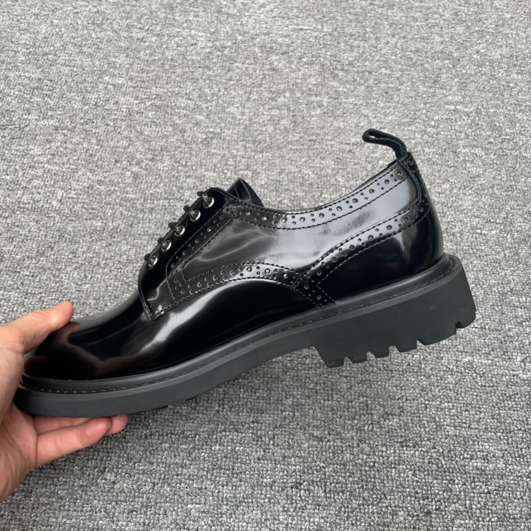 Dior Men’s Shoes – EXPLORER Derby | Premium Black Leather | Sizes 38–44