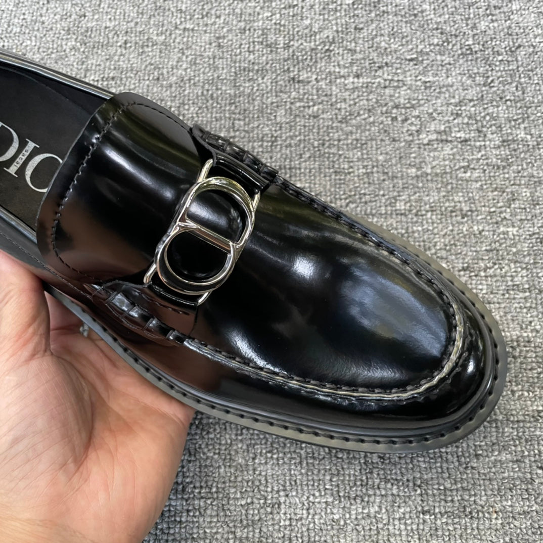 Dior Men’s Shoes – EXPLORER Derby | Premium Black Leather | Sizes 38–44
