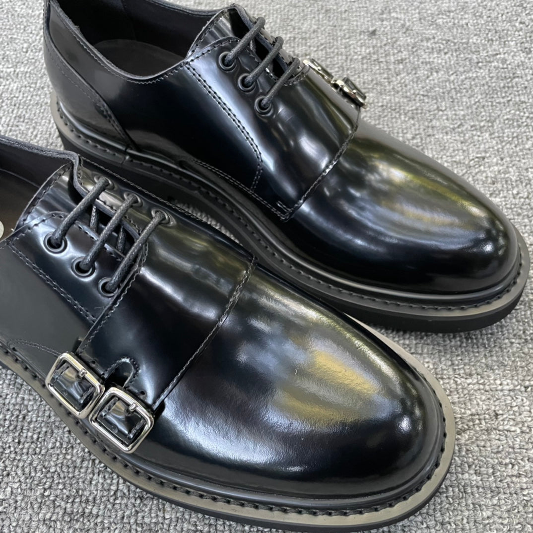 Dior Men’s Shoes – EXPLORER Derby | Premium Black Leather | Sizes 38–44