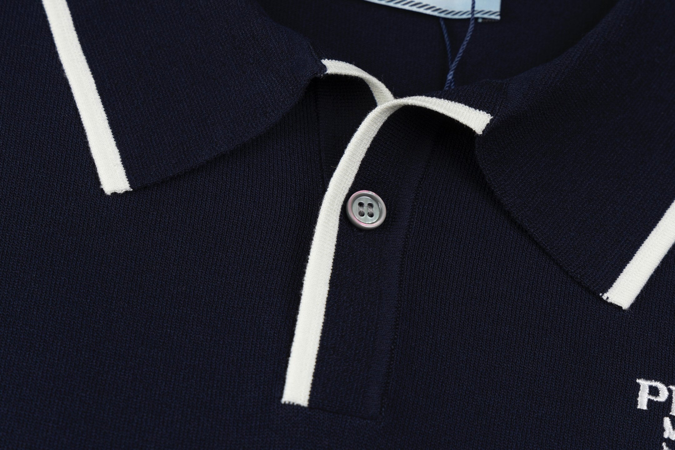 PRADA Contrast-Trim Knit Polo Shirt – Lightweight Breathable Summer Style – Sizes M–3XL