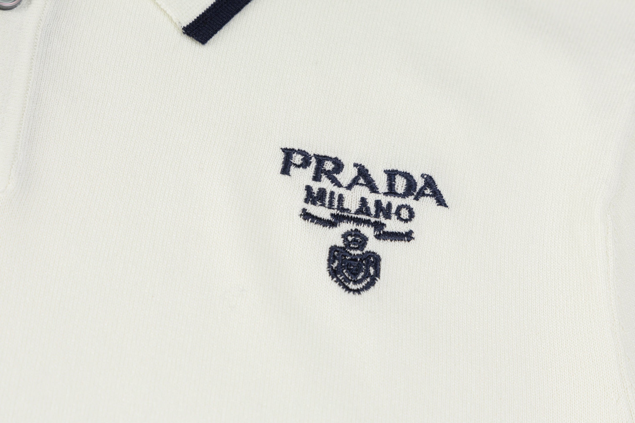PRADA Contrast-Trim Knit Polo Shirt – Lightweight Breathable Summer Style – Sizes M–3XL