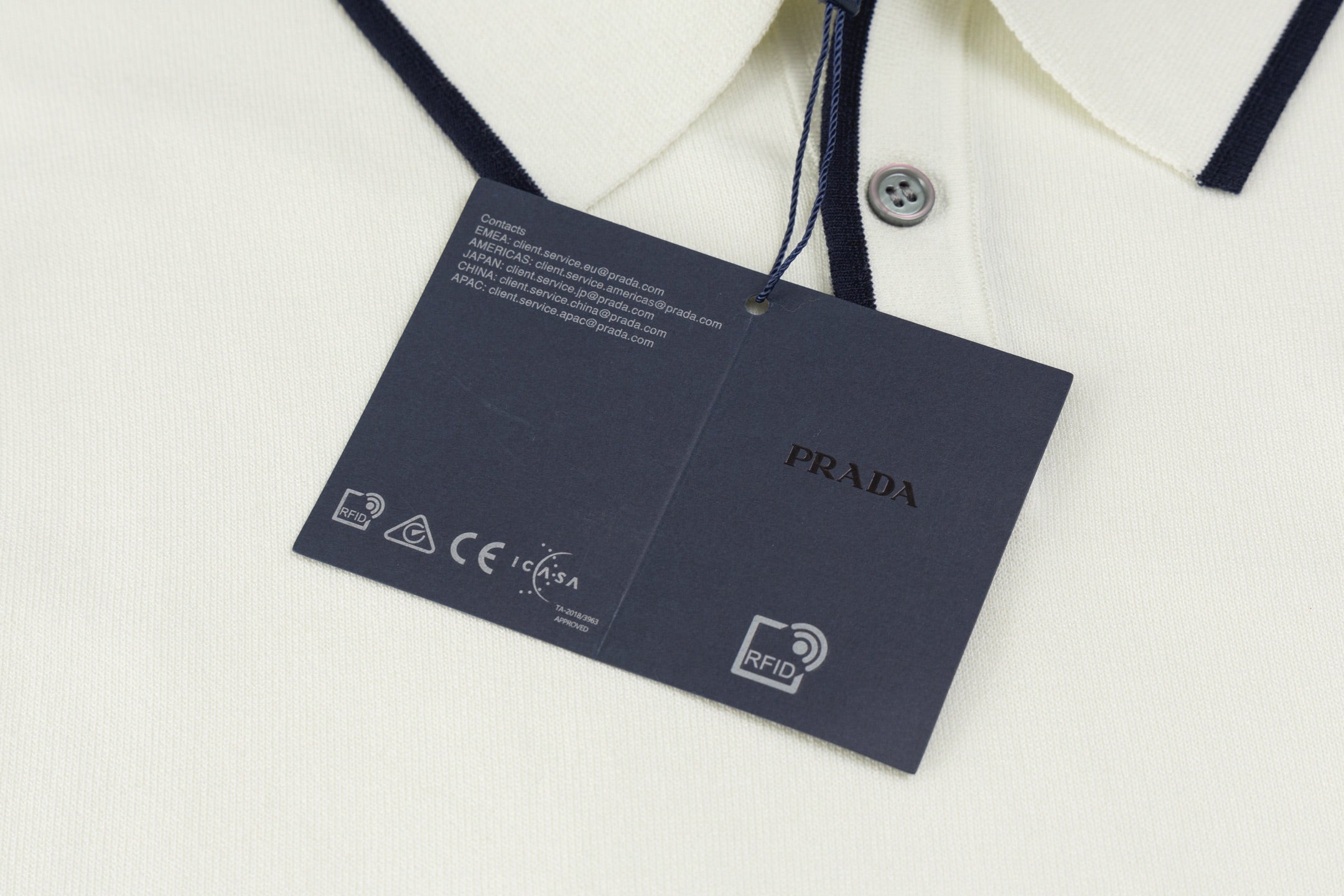PRADA Contrast-Trim Knit Polo Shirt – Lightweight Breathable Summer Style – Sizes M–3XL