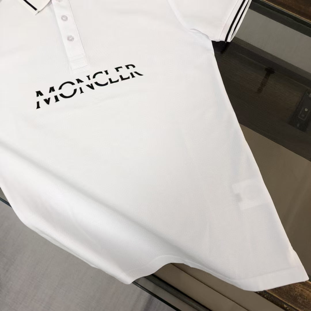 MONCLER Classic Logo Polo Shirt – Premium Piqué Cotton – Sizes S–XL