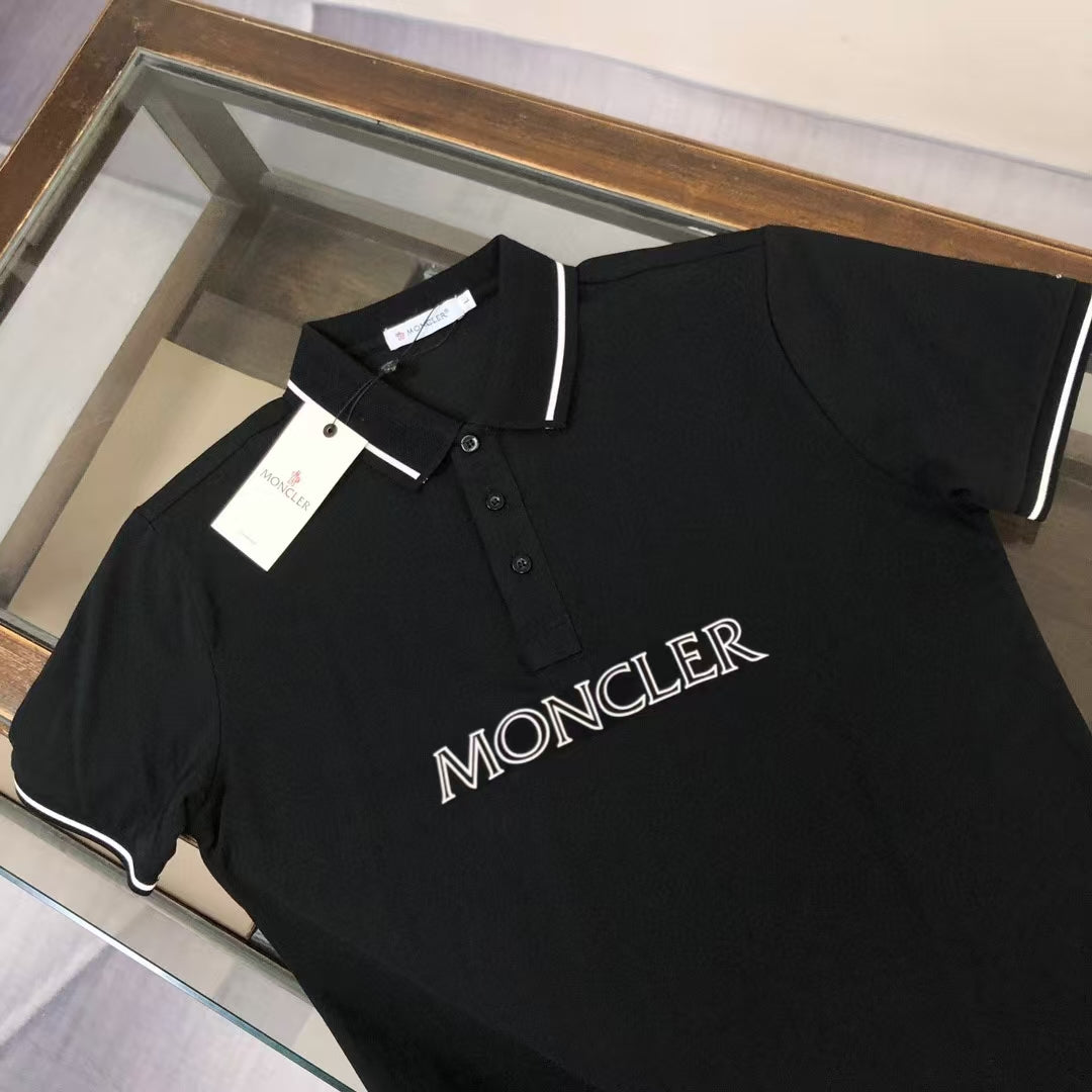 MONCLER Classic Logo Polo Shirt – Premium Piqué Cotton – Sizes S–XL