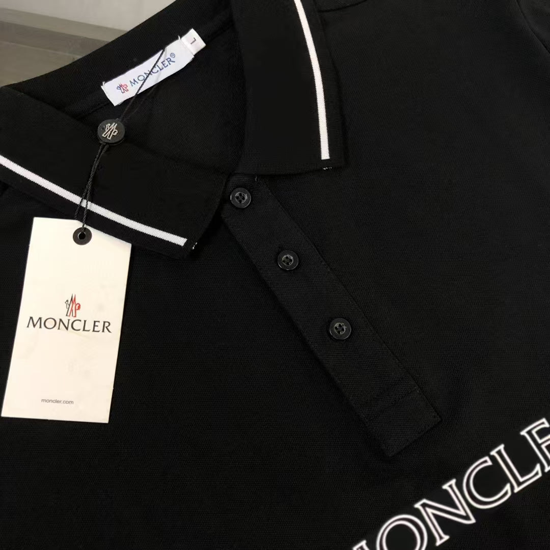 MONCLER Classic Logo Polo Shirt – Premium Piqué Cotton – Sizes S–XL