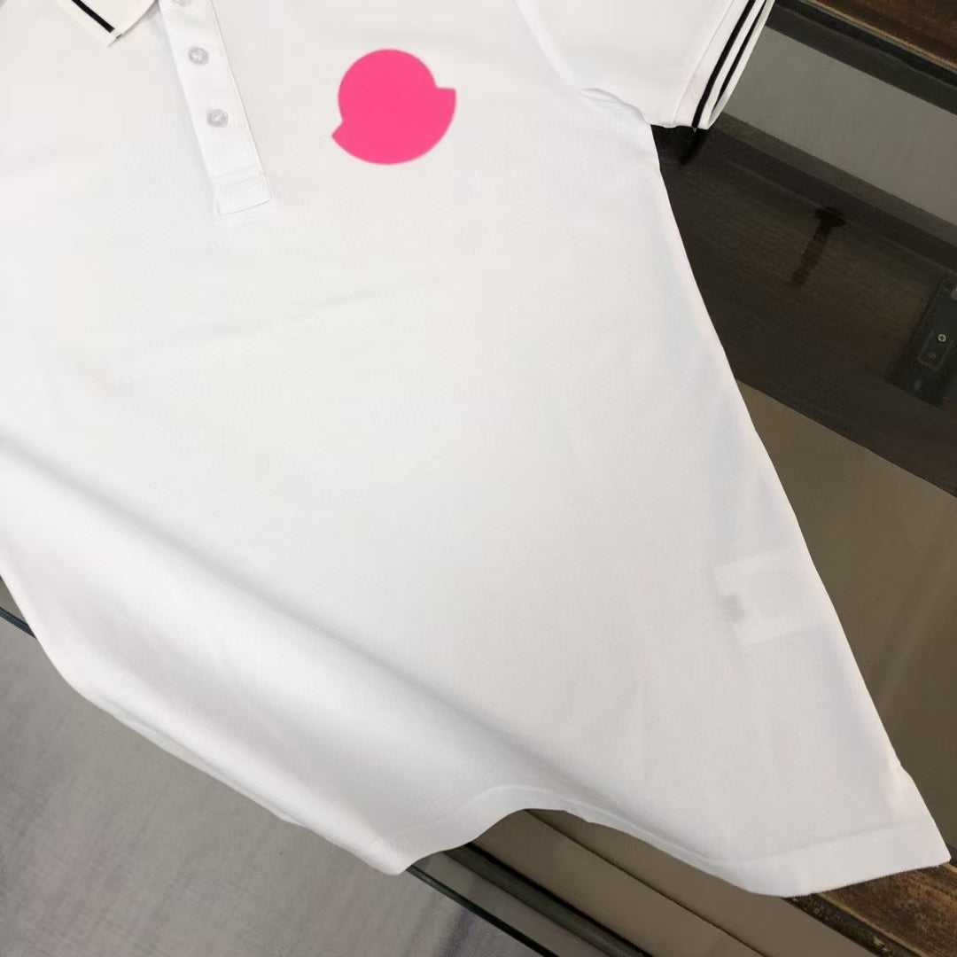 MONCLER Classic Logo Polo Shirt – Premium Piqué Cotton – Sizes S–XL
