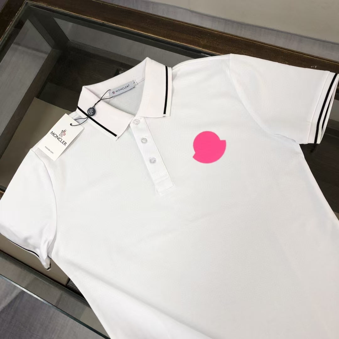 MONCLER Classic Logo Polo Shirt – Premium Piqué Cotton – Sizes S–XL