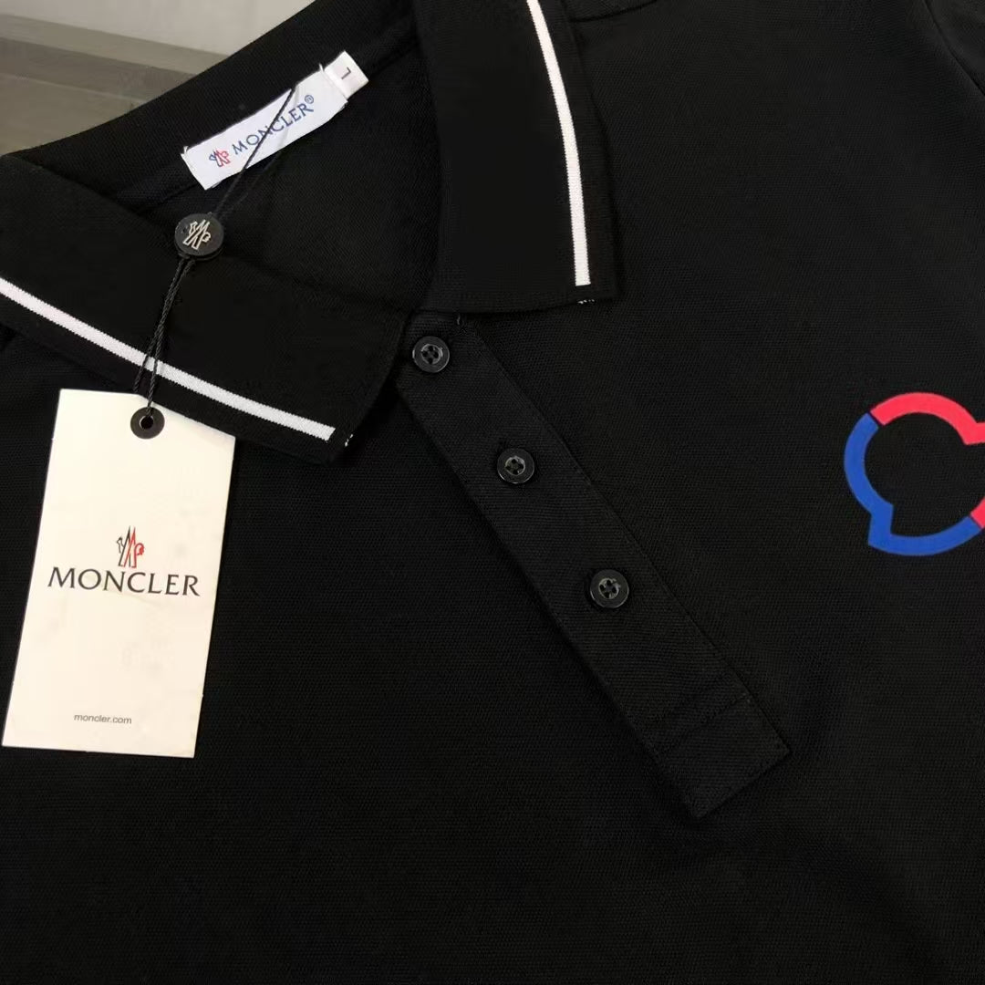 MONCLER Classic Logo Polo Shirt – Premium Piqué Cotton – Sizes S–XL