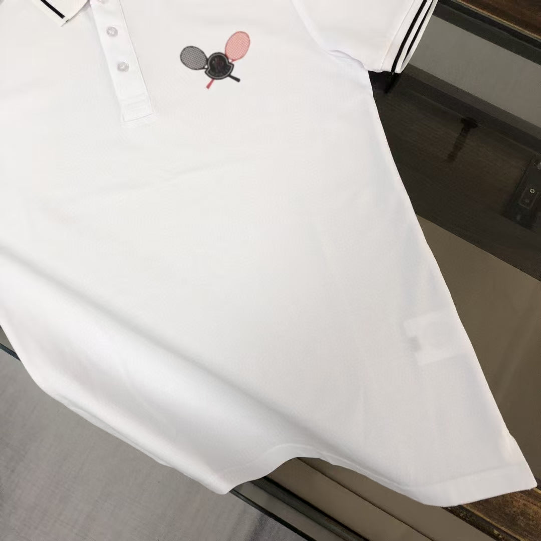 MONCLER Classic Logo Polo Shirt – Premium Piqué Cotton – Sizes S–XL