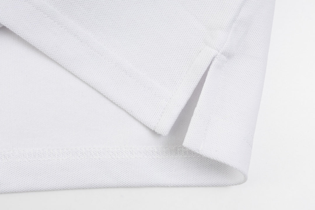 PRADA 2024SS Knit Stretch Polo Shirt – White – Sizes M–3XL
