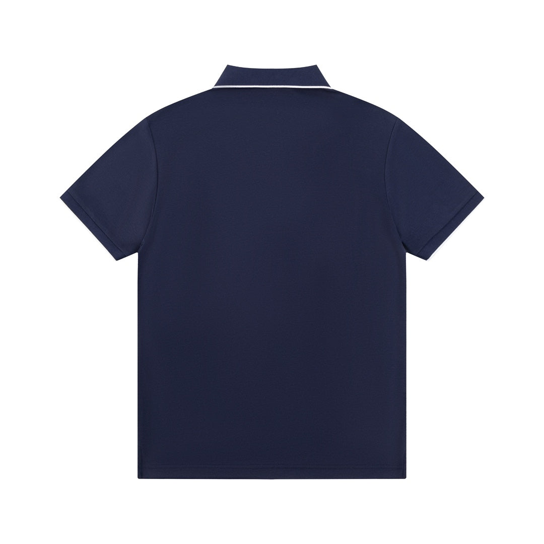 PRADA Contrast Collar Logo Triangle Polo Shirt – Royal Blue – Sizes M–3XL