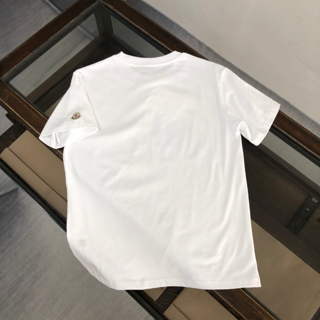 MONCLER Logo Theme T-Shirt – Premium Double-Spun Cotton – Sizes S–XL
