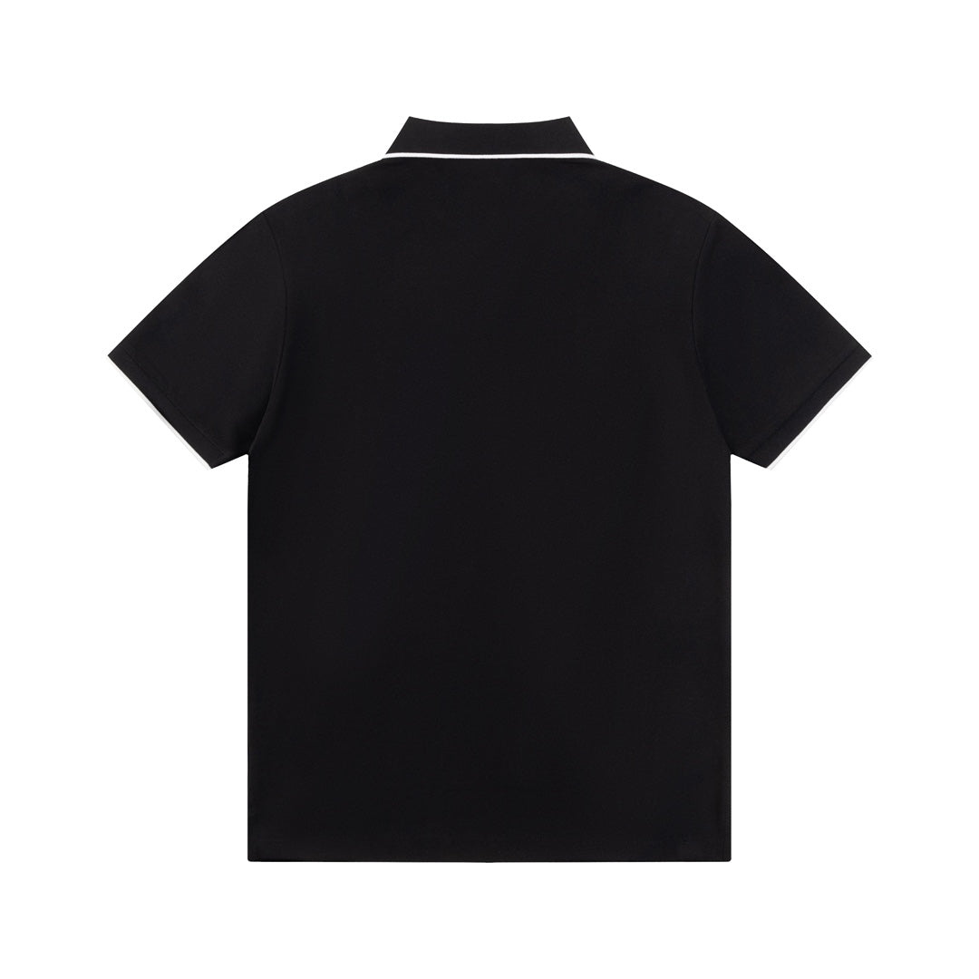 PRADA Contrast Collar Logo Triangle Polo Shirt – Royal Blue – Sizes M–3XL
