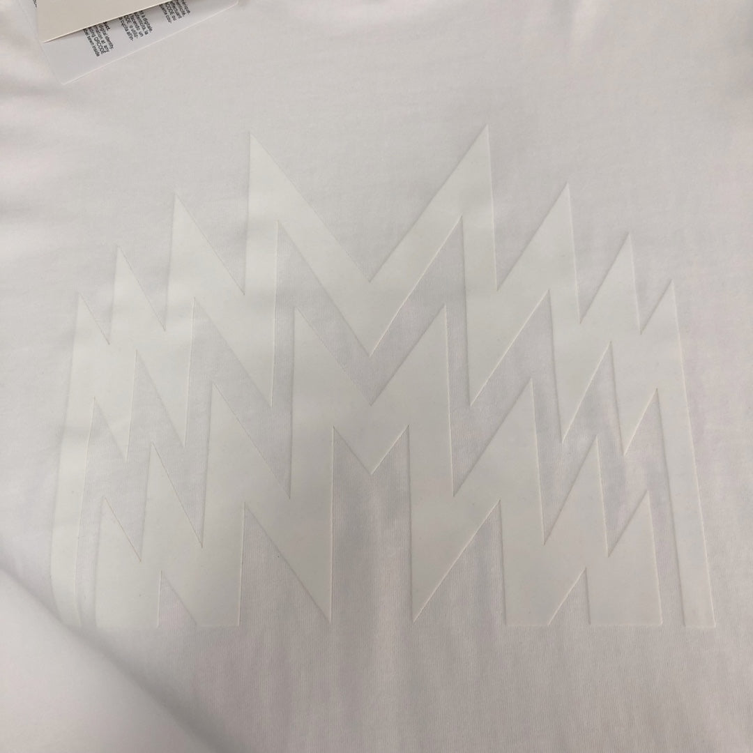 MONCLER Premium Cotton T-Shirt – 260g Washed Fabric – Velour “M” Logo – Sizes S–XL