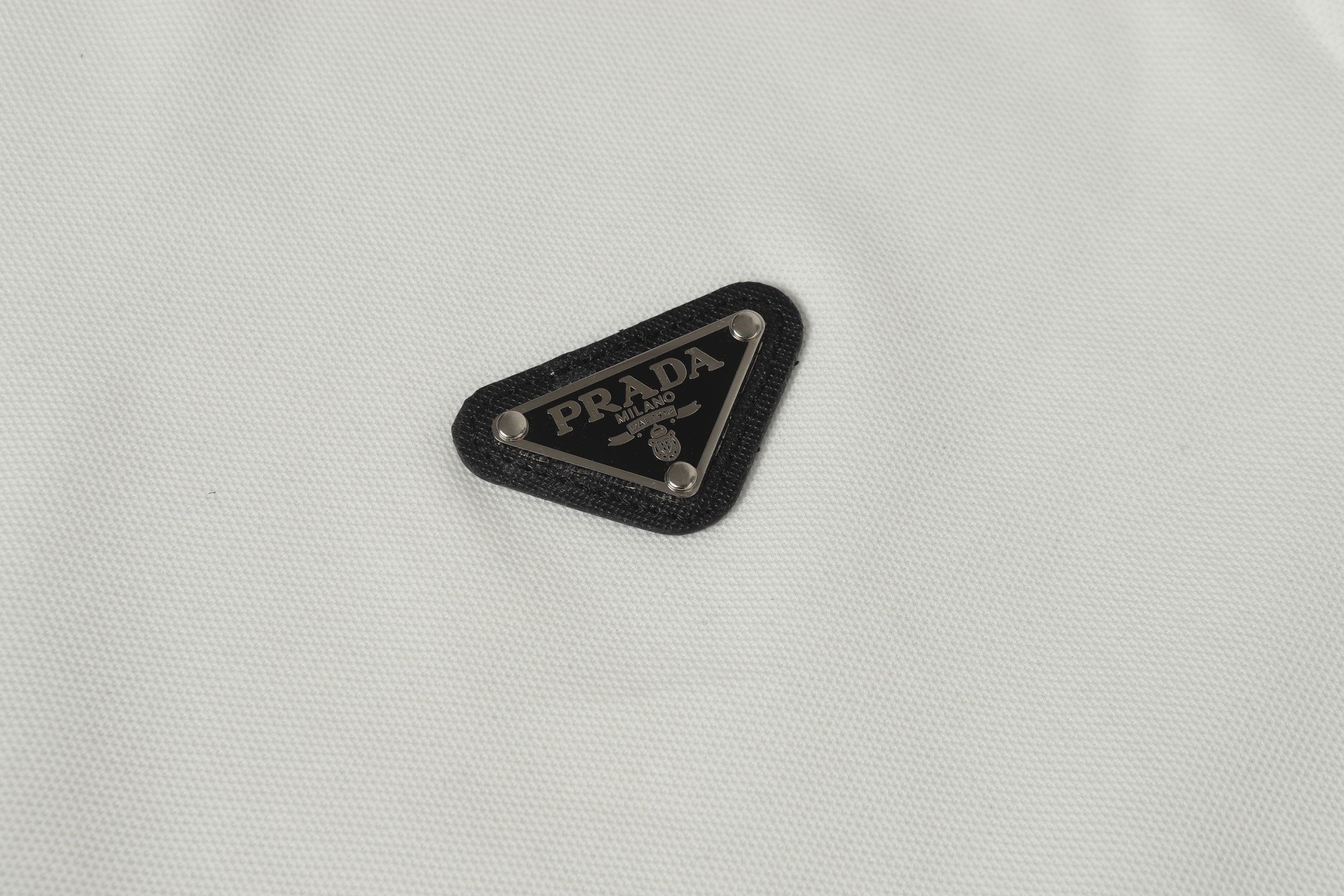 PRADA Essential Embroidered Logo Polo Shirt – Black – Sizes M–3XL