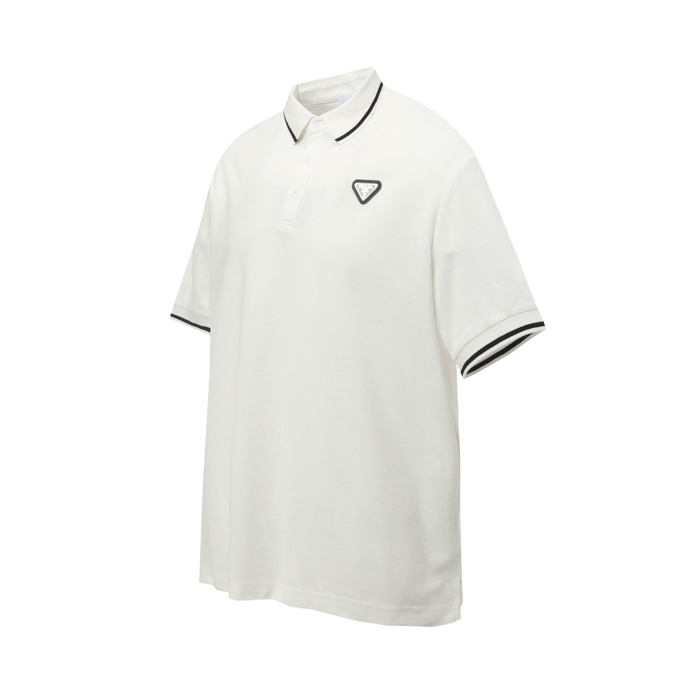PRADA Essential Embroidered Logo Polo Shirt – Black – Sizes M–3XL