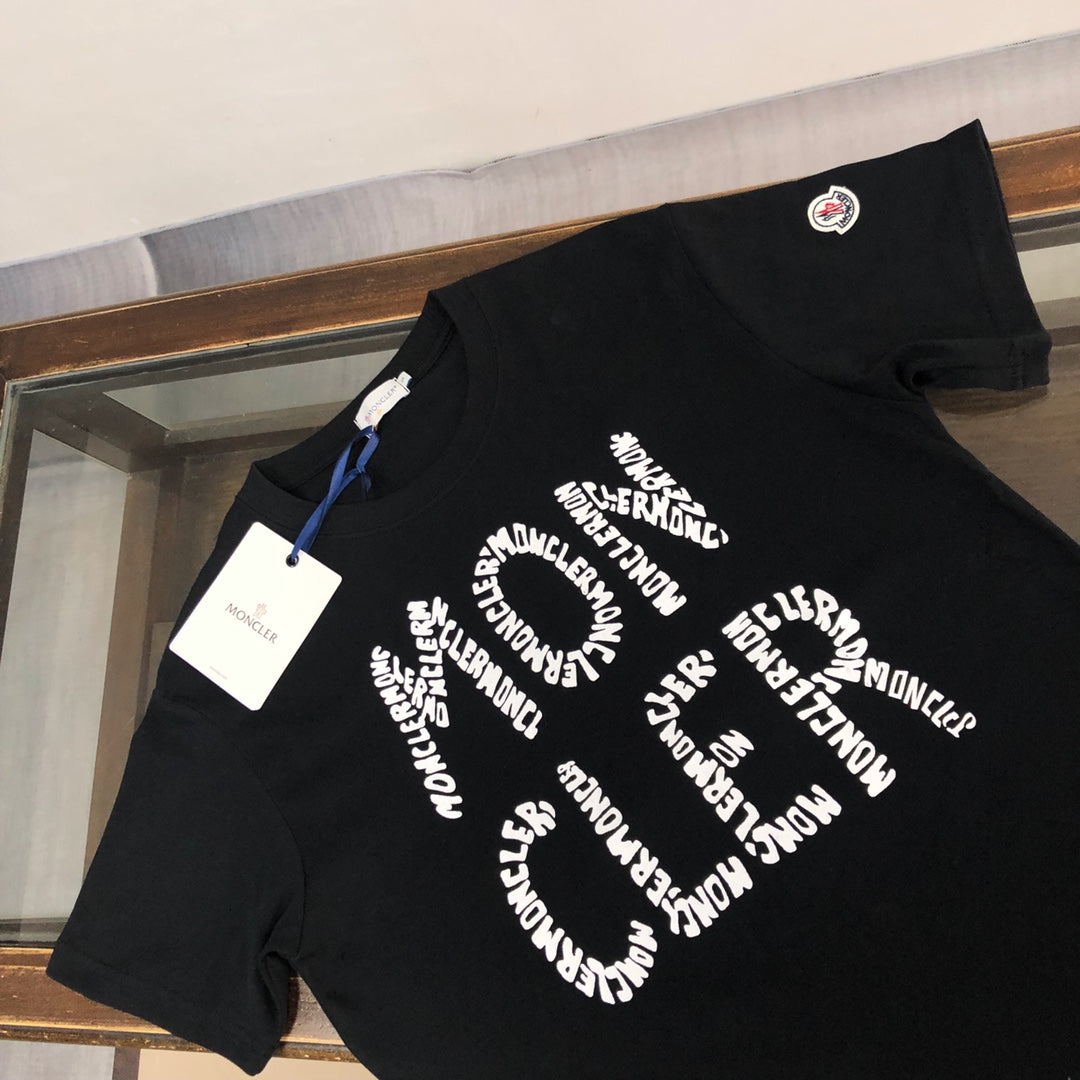 MONCLER Premium Cotton Logo Print T-Shirt – 260g Custom Cotton – Sizes S–XL