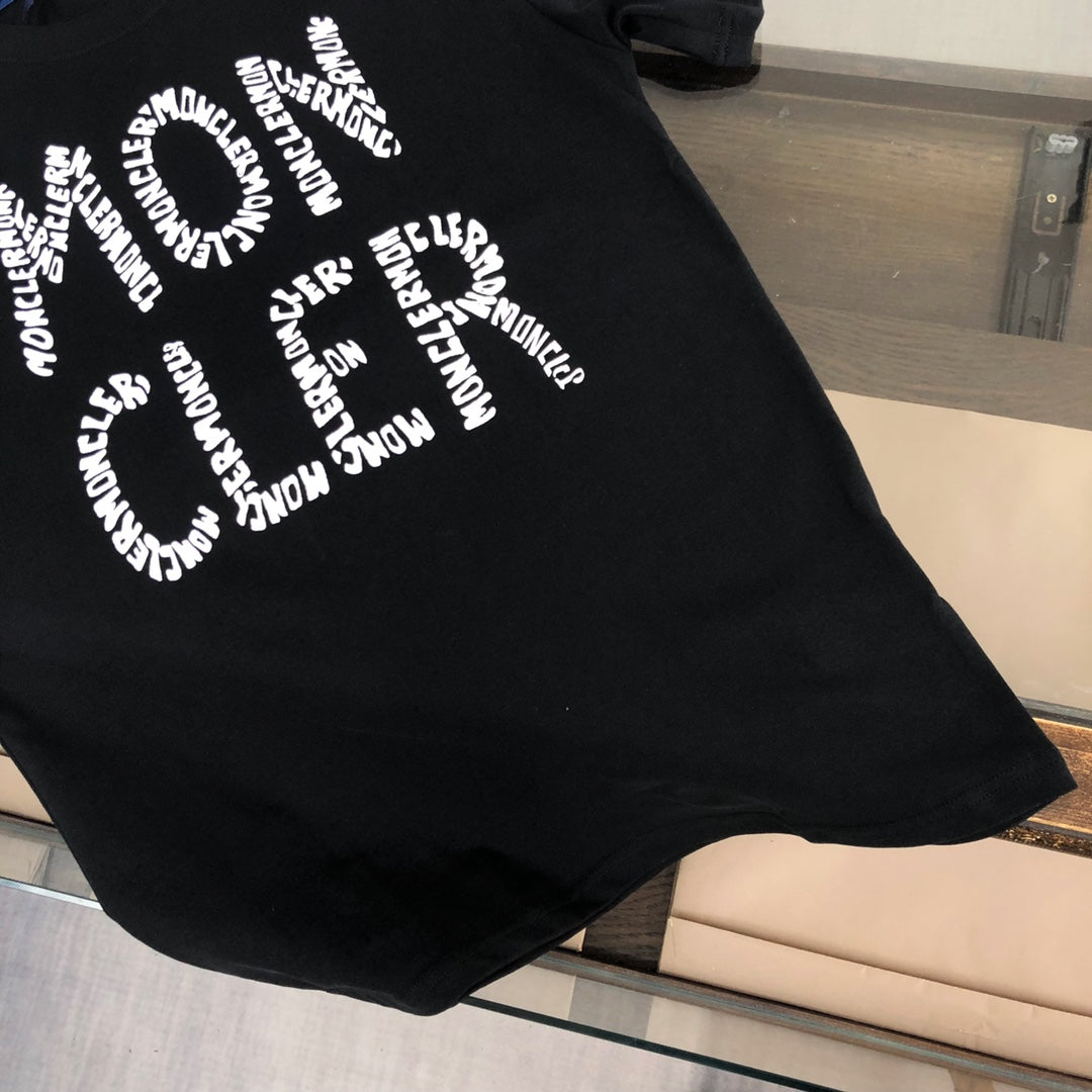MONCLER Premium Cotton Logo Print T-Shirt – 260g Custom Cotton – Sizes S–XL