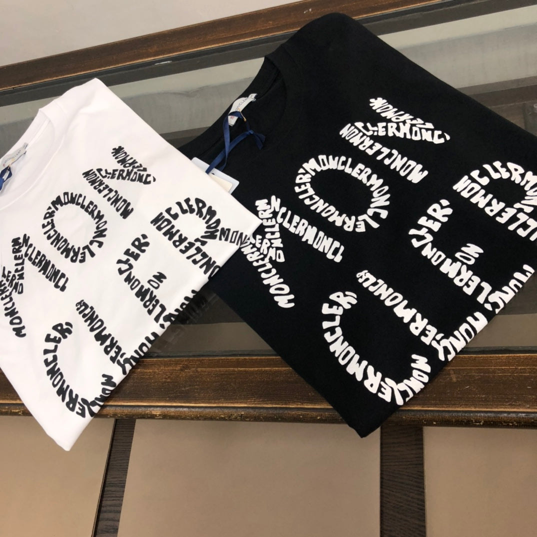 MONCLER Premium Cotton Logo Print T-Shirt – 260g Custom Cotton – Sizes S–XL