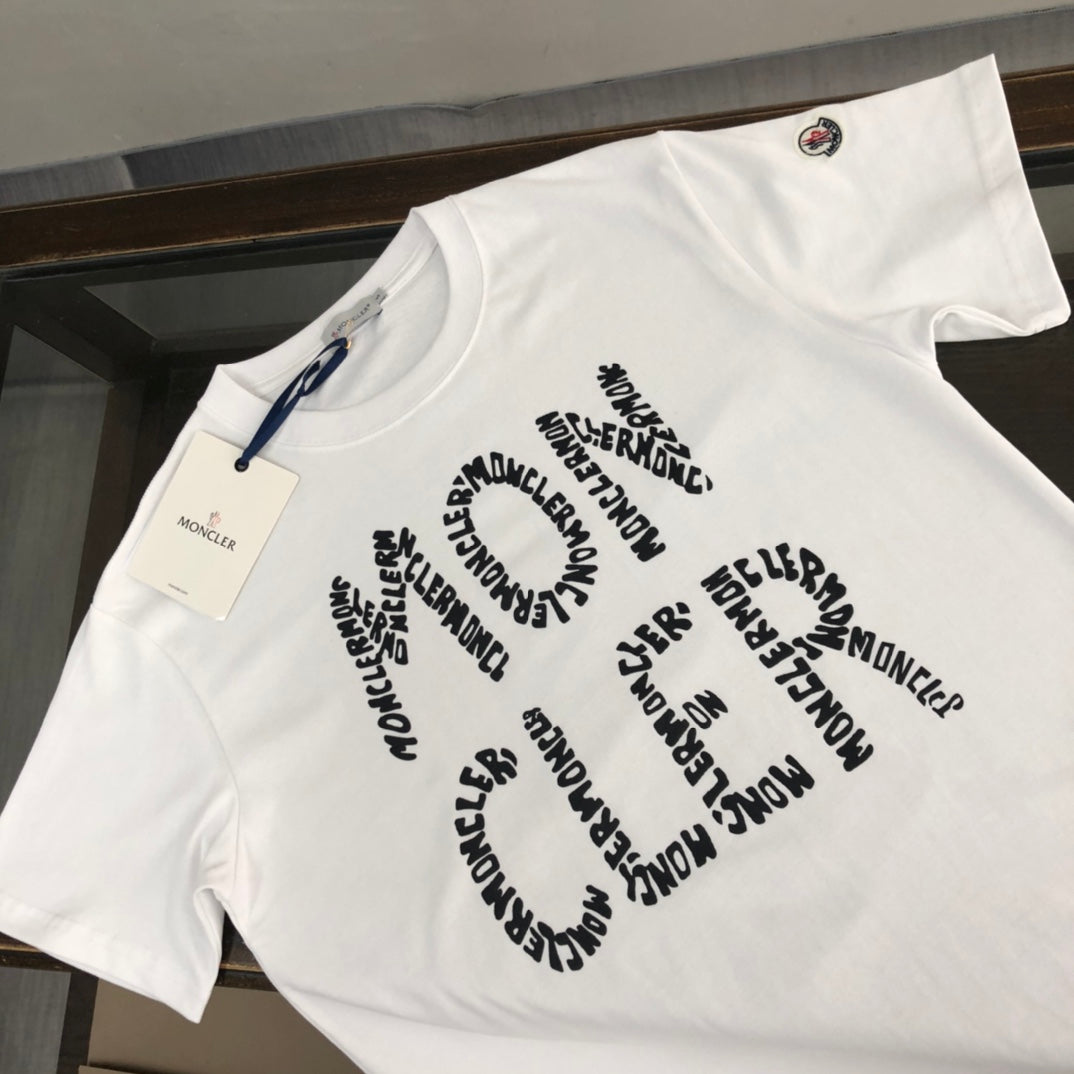 MONCLER Premium Cotton Logo Print T-Shirt – 260g Custom Cotton – Sizes S–XL