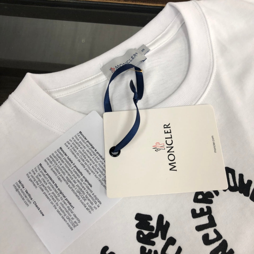 MONCLER Premium Cotton Logo Print T-Shirt – 260g Custom Cotton – Sizes S–XL