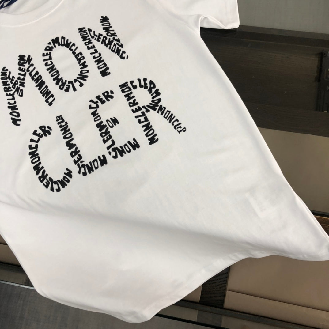 MONCLER Premium Cotton Logo Print T-Shirt – 260g Custom Cotton – Sizes S–XL