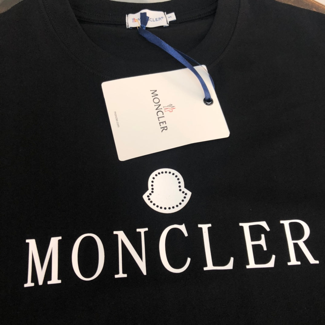 MONCLER Premium Cotton Logo Print T-Shirt – 260g Custom Cotton – Sizes S–XL