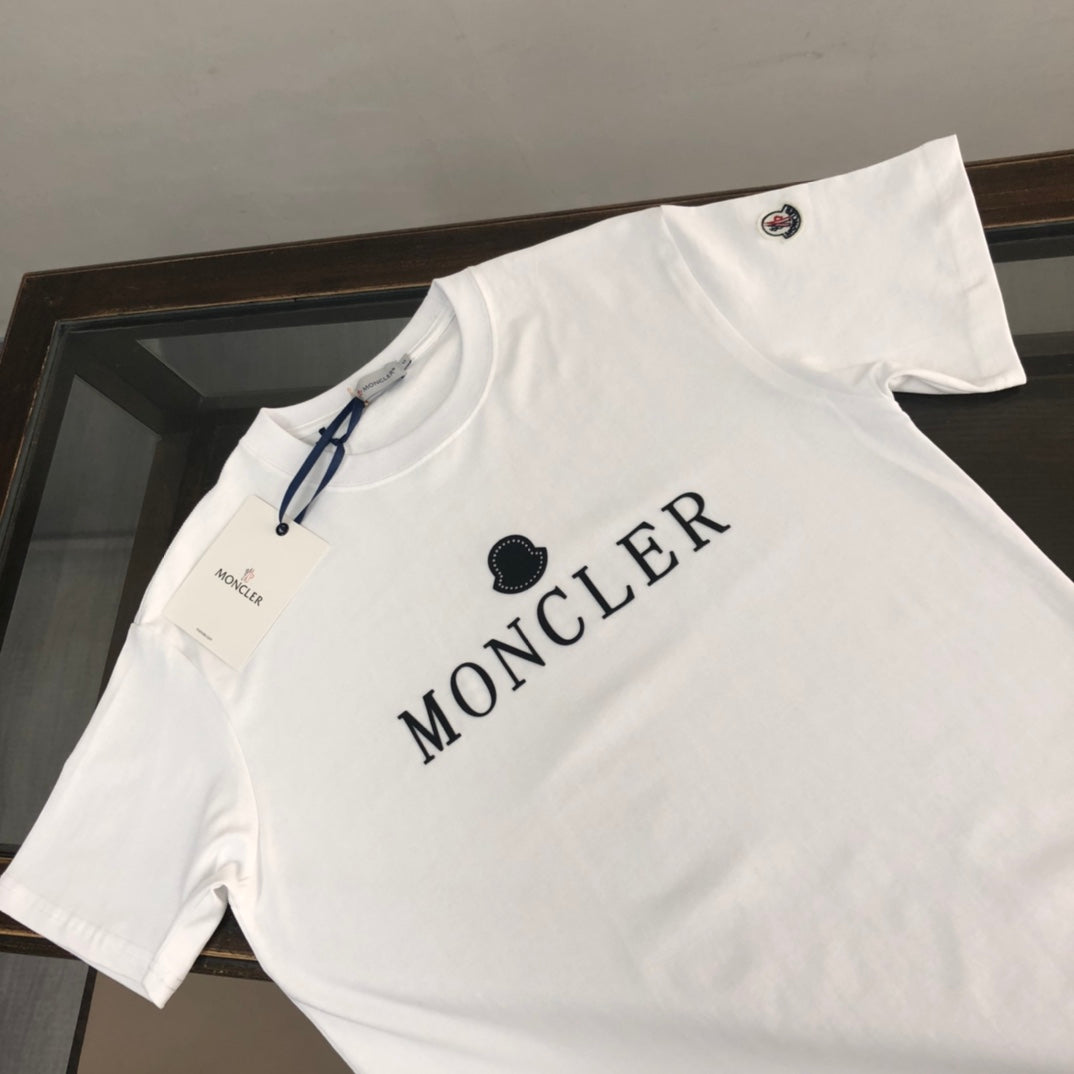 MONCLER Premium Cotton Logo Print T-Shirt – 260g Custom Cotton – Sizes S–XL