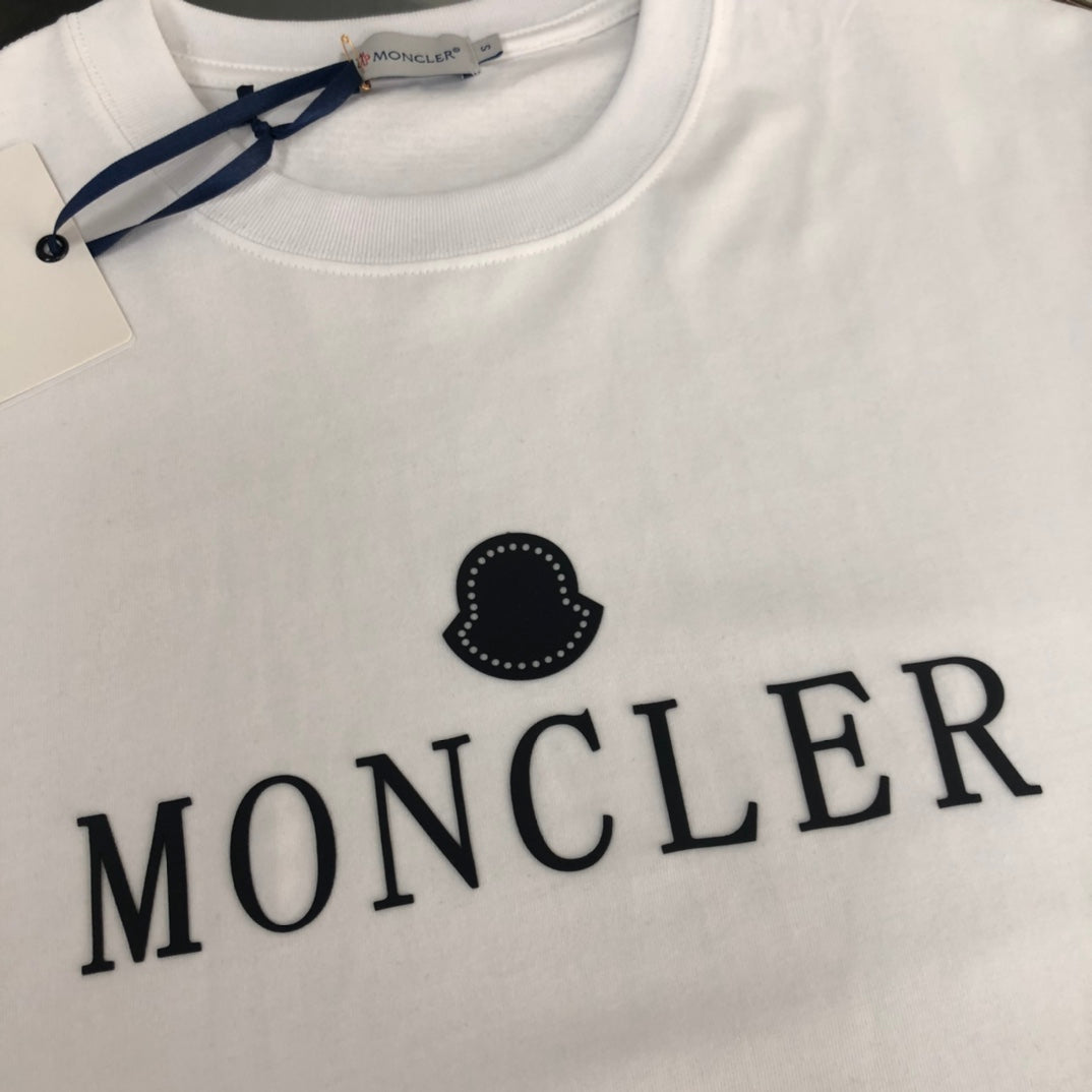 MONCLER Premium Cotton Logo Print T-Shirt – 260g Custom Cotton – Sizes S–XL
