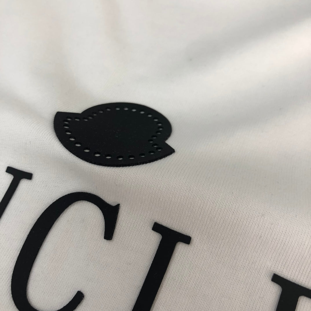 MONCLER Premium Cotton Logo Print T-Shirt – 260g Custom Cotton – Sizes S–XL