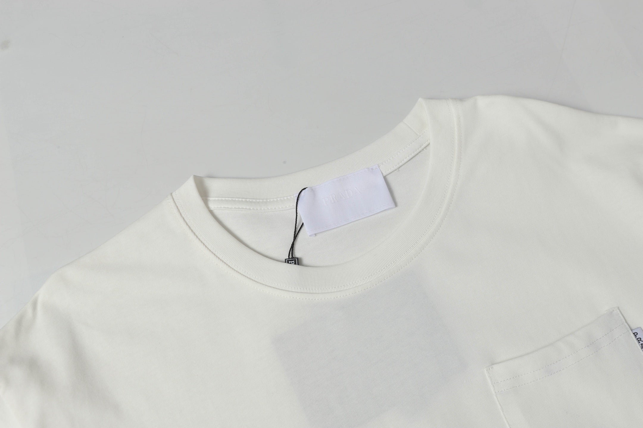 PRADA Essential Label Pocket T-Shirt – Black – Sizes M–3XL